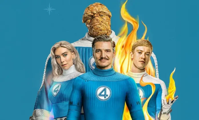 Fantastic Four First Steps movie scene featuring superhero team in action