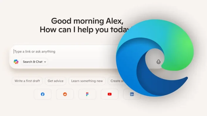 Copilot Mode in Edge interface showing AI assistant summarizing multiple browser tabs