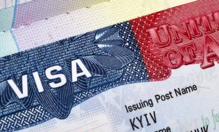 Illustration of H-1B visa $100K fee affecting American workforce and U.S. competitiveness