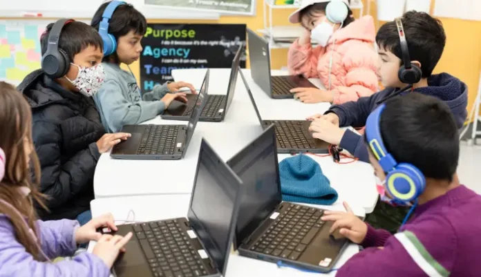 Student learning with ChatGPT AI tutor on laptop, effective study session