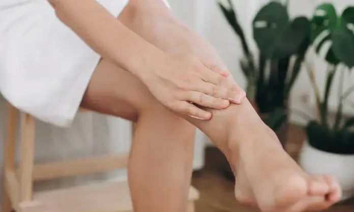 Magnesium lotion for sleep applied on skin for relaxation and better rest