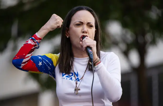 María Corina Machado addressing Venezuela chaos under Maduro regime